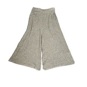 Love Kuza Culottes Women's Pants Size L (See Photos) Grey Nylon Knit #M1505